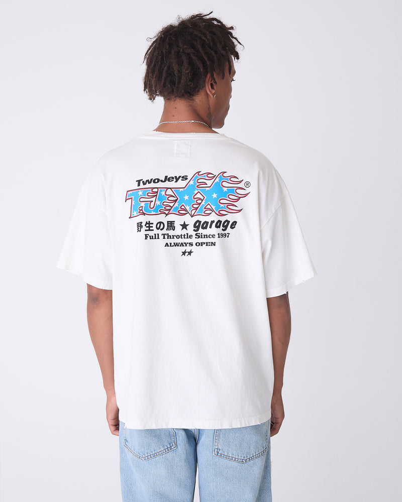 White Garage Tee