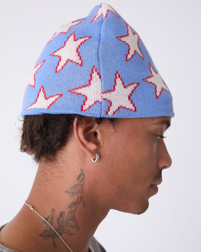 Blue All-over Stars Beanie