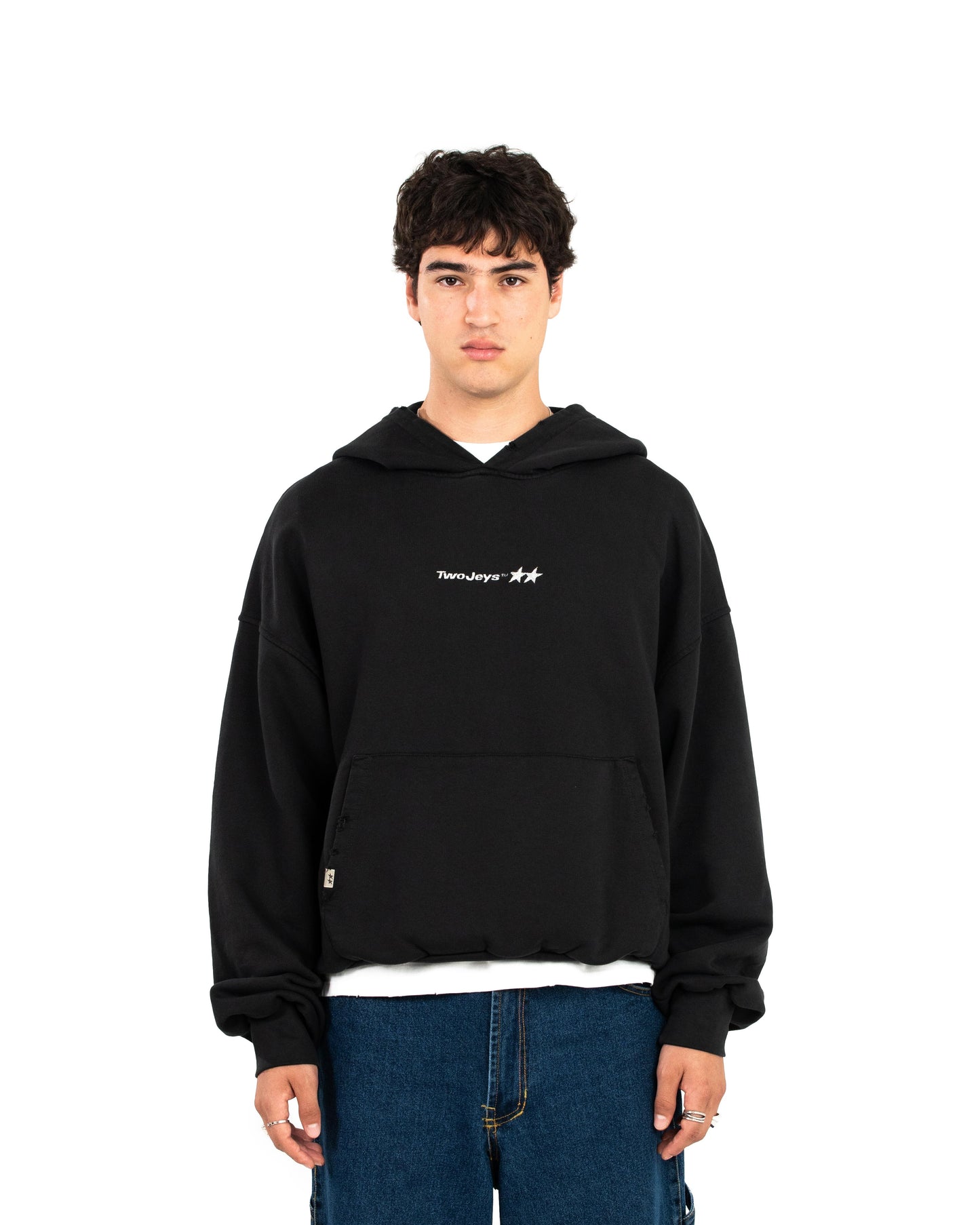Icon Washed Black Hoodie