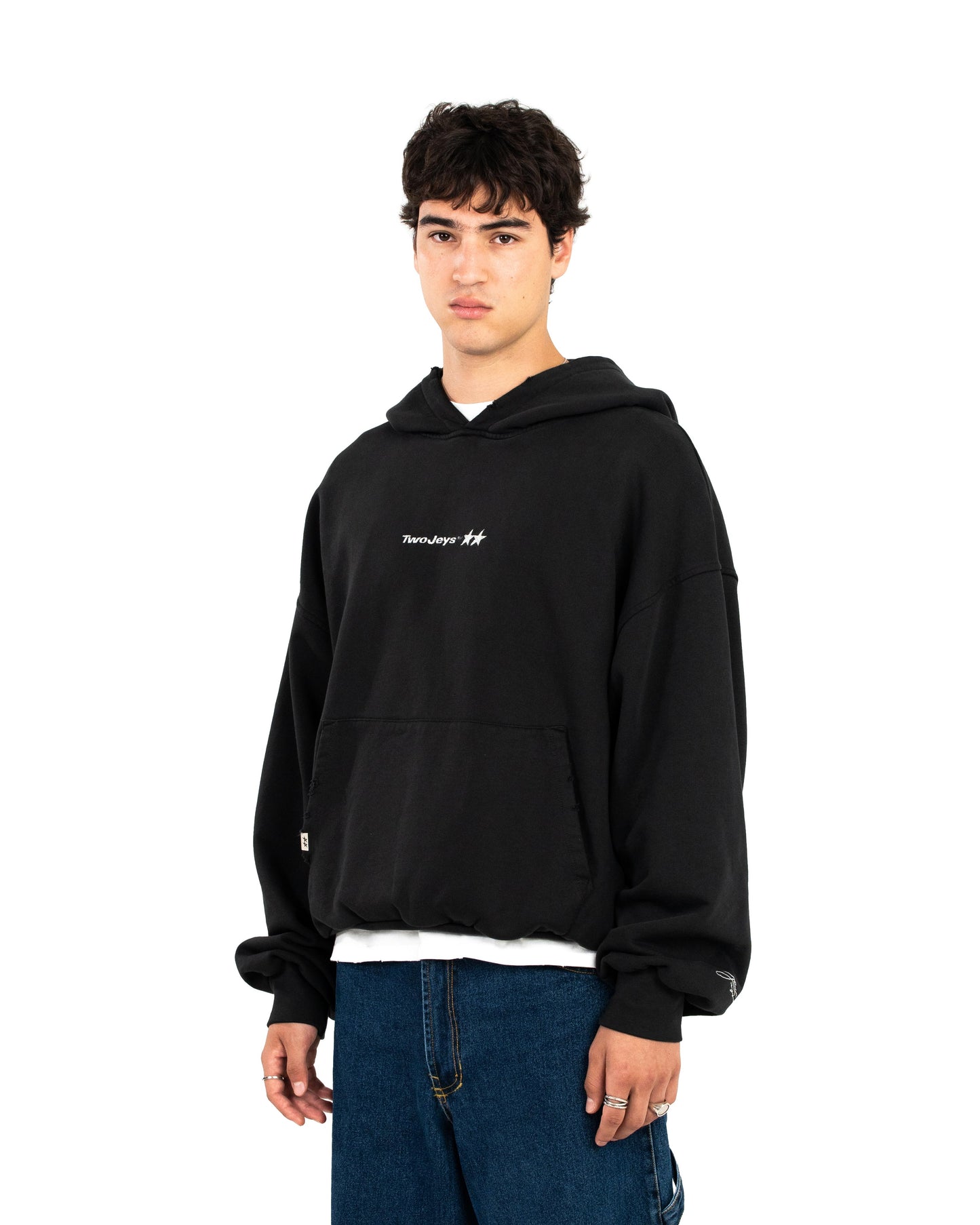 Icon Washed Black Hoodie