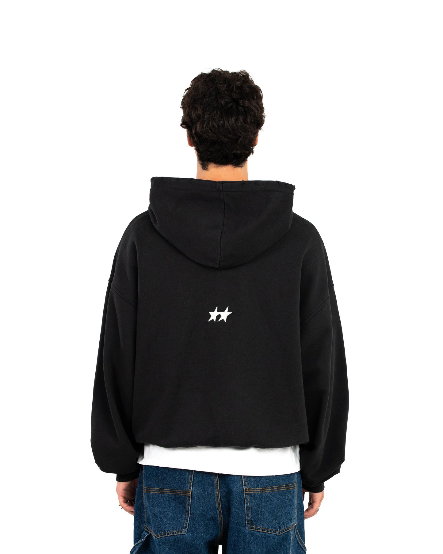 Icon Washed Black Hoodie