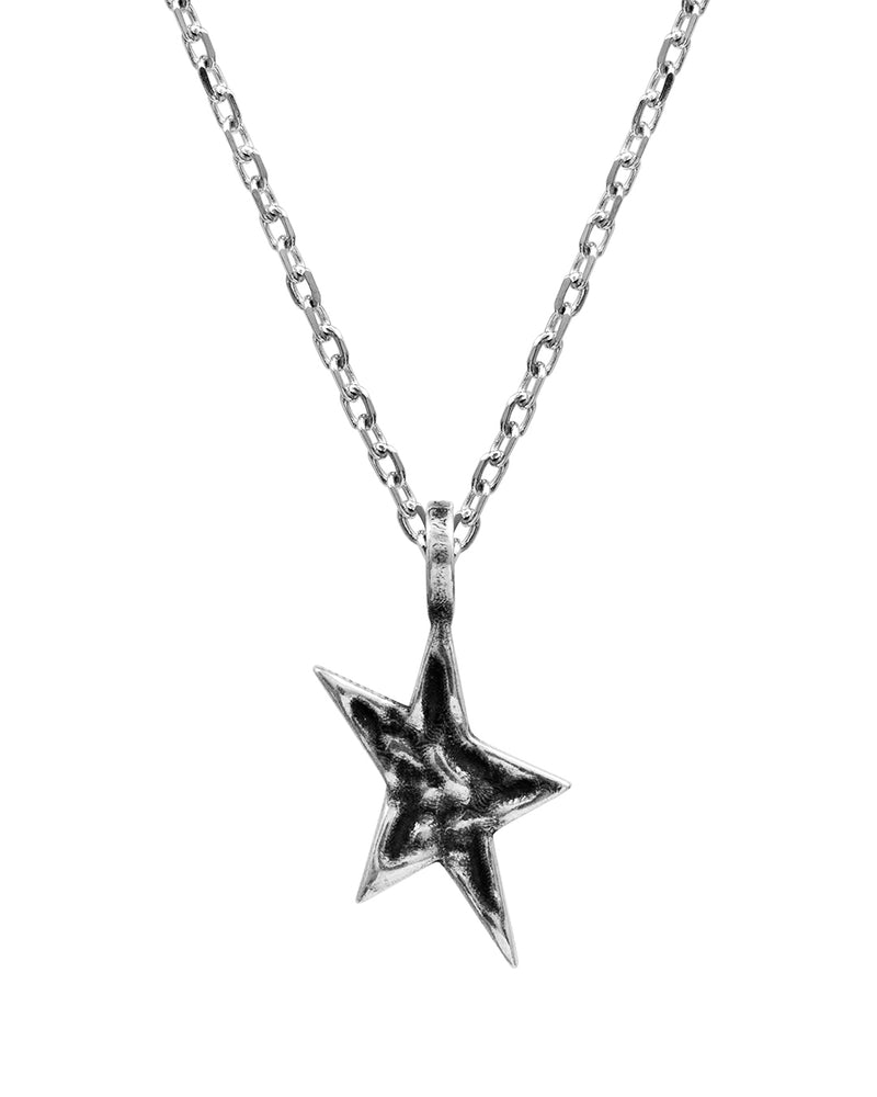 Single Star Necklace Silver