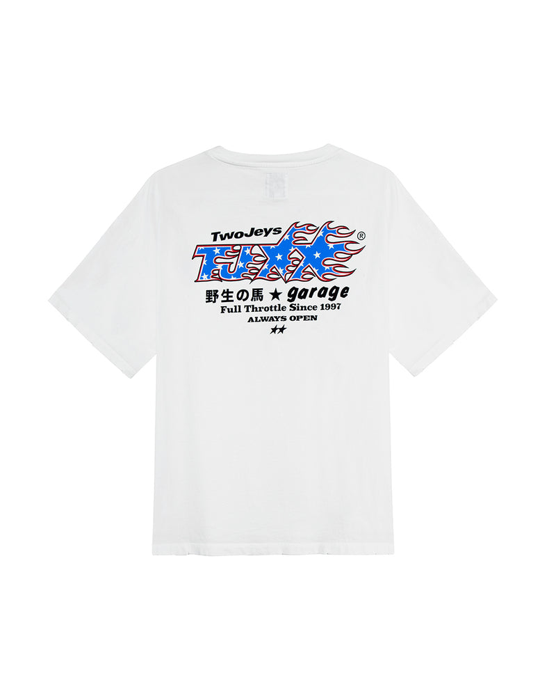 White Garage Tee