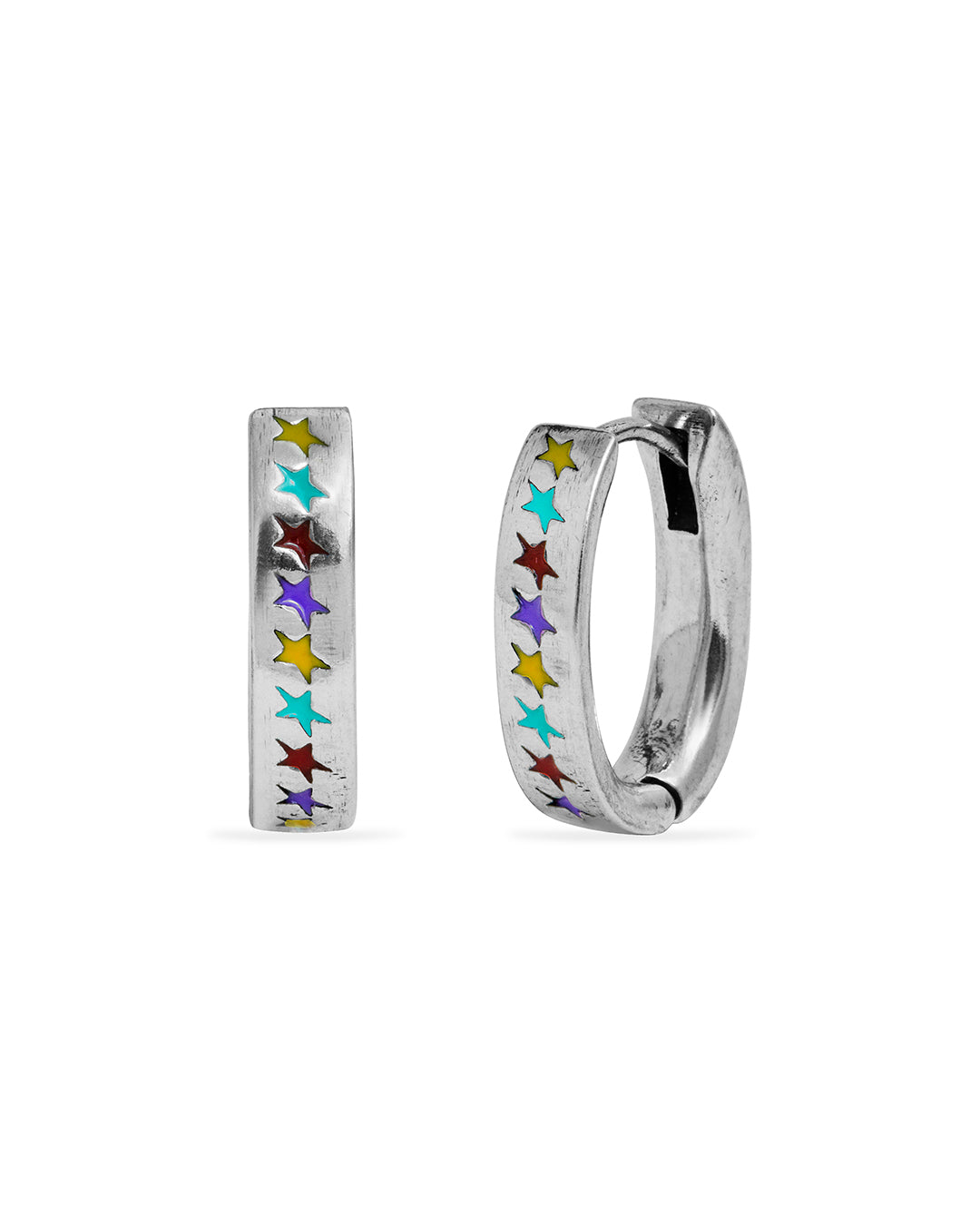 Multicolor Enameled Link Earring L – Twojeys