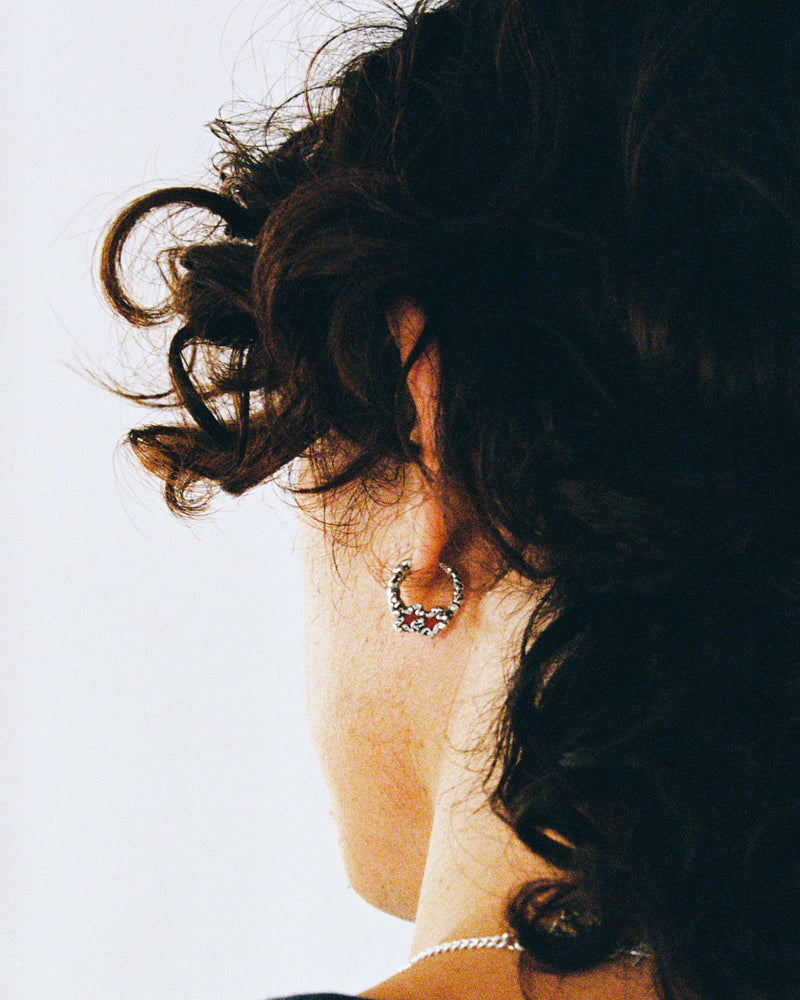 Boucles d'oreilles Red Melted Stars