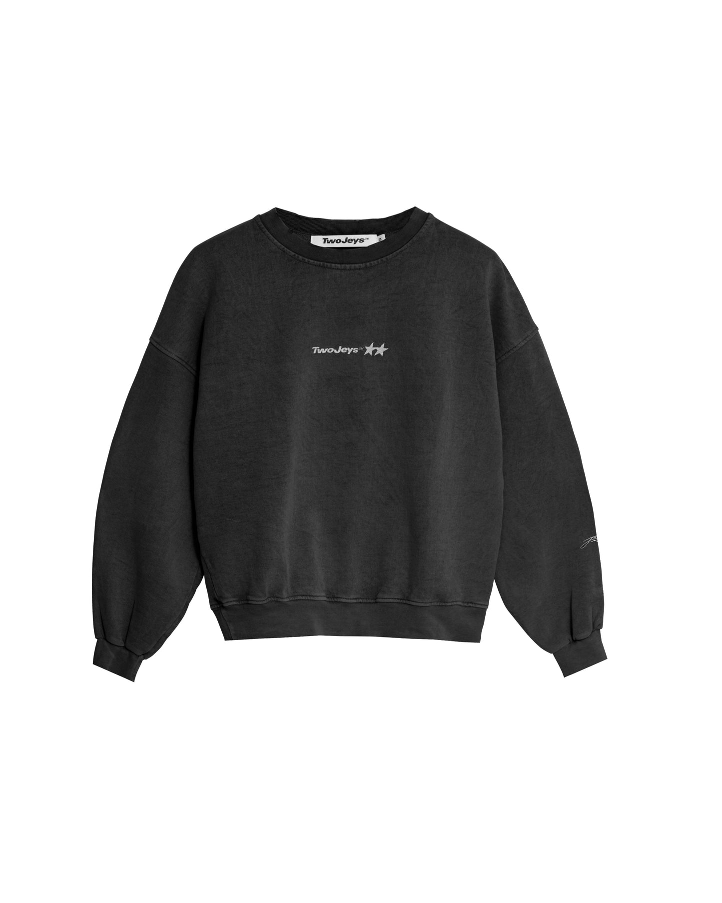 Icon Crewneck Acid Wash Black