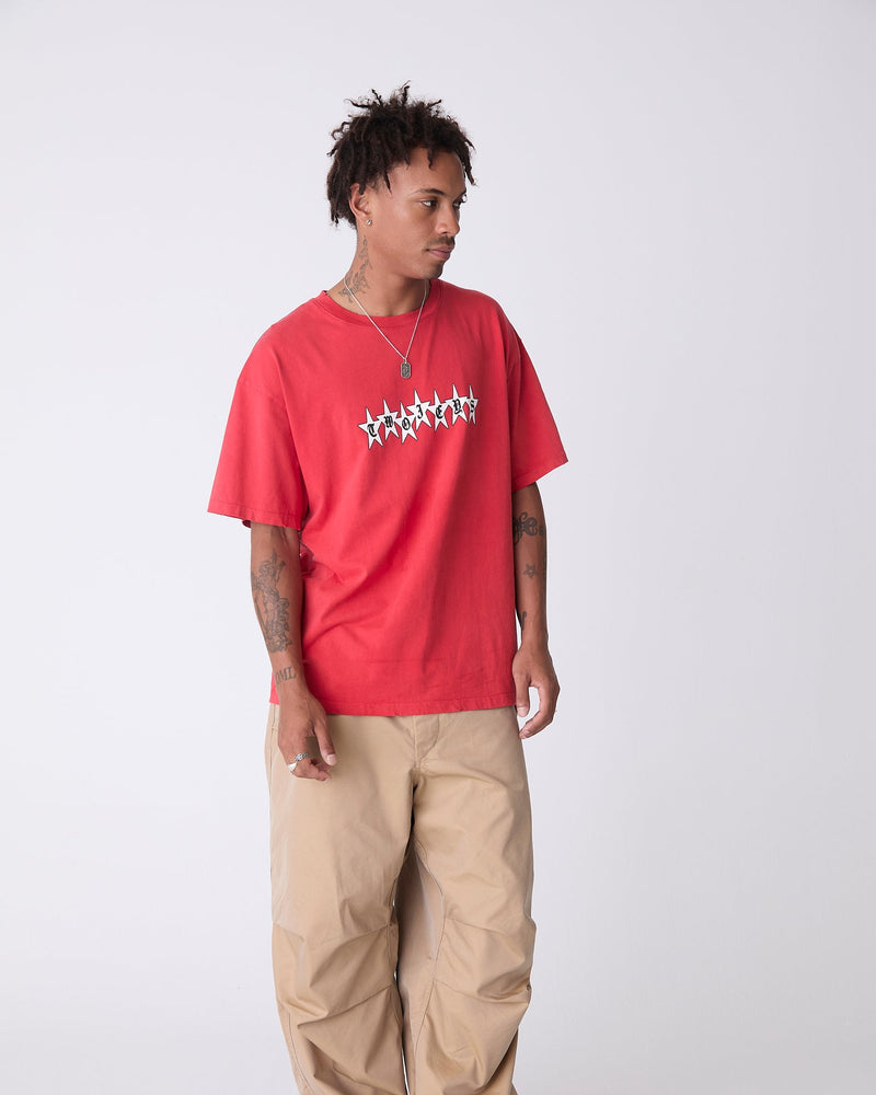 Red Graphic Stars Tee