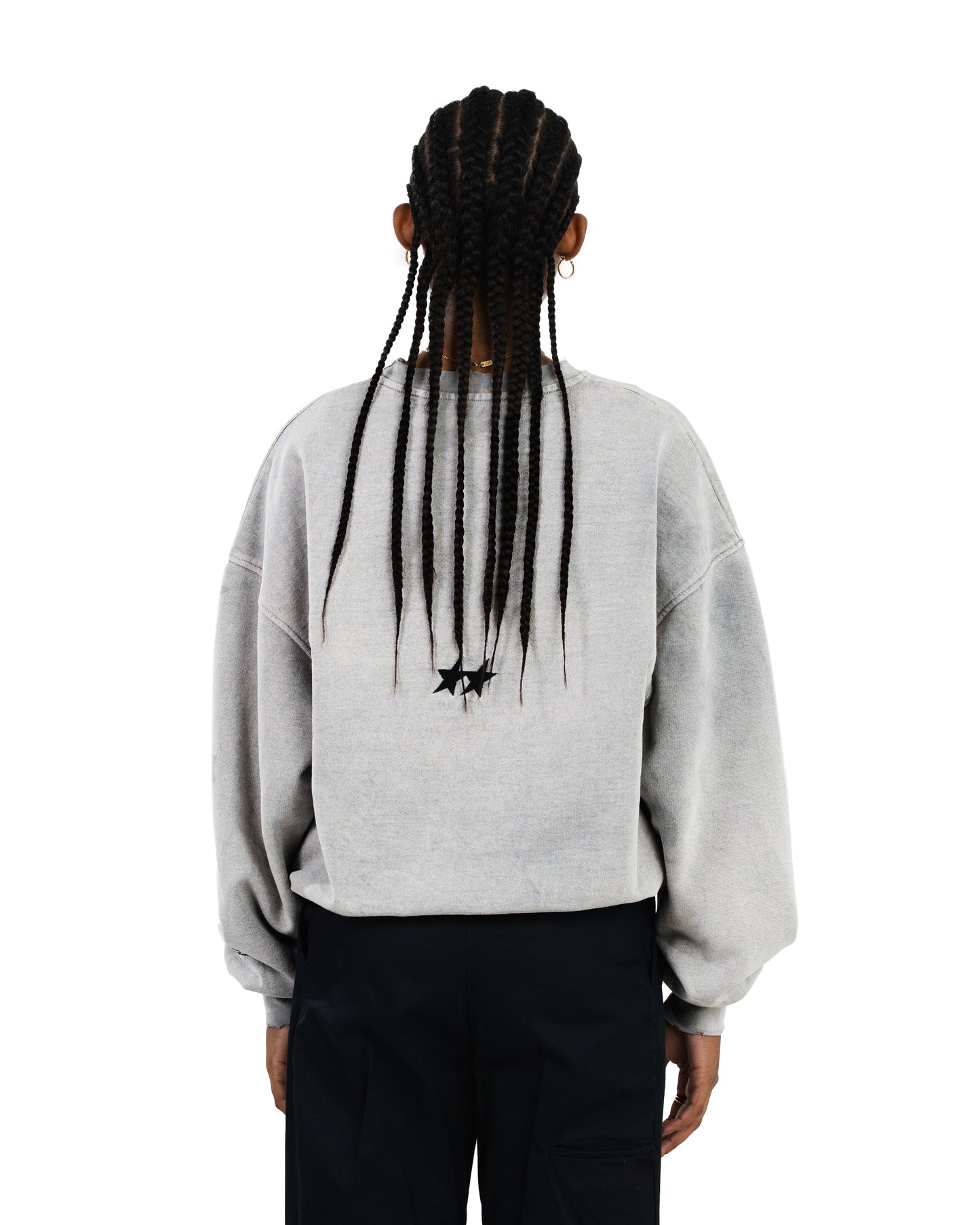 Icon Crewneck Acid Wash Grey