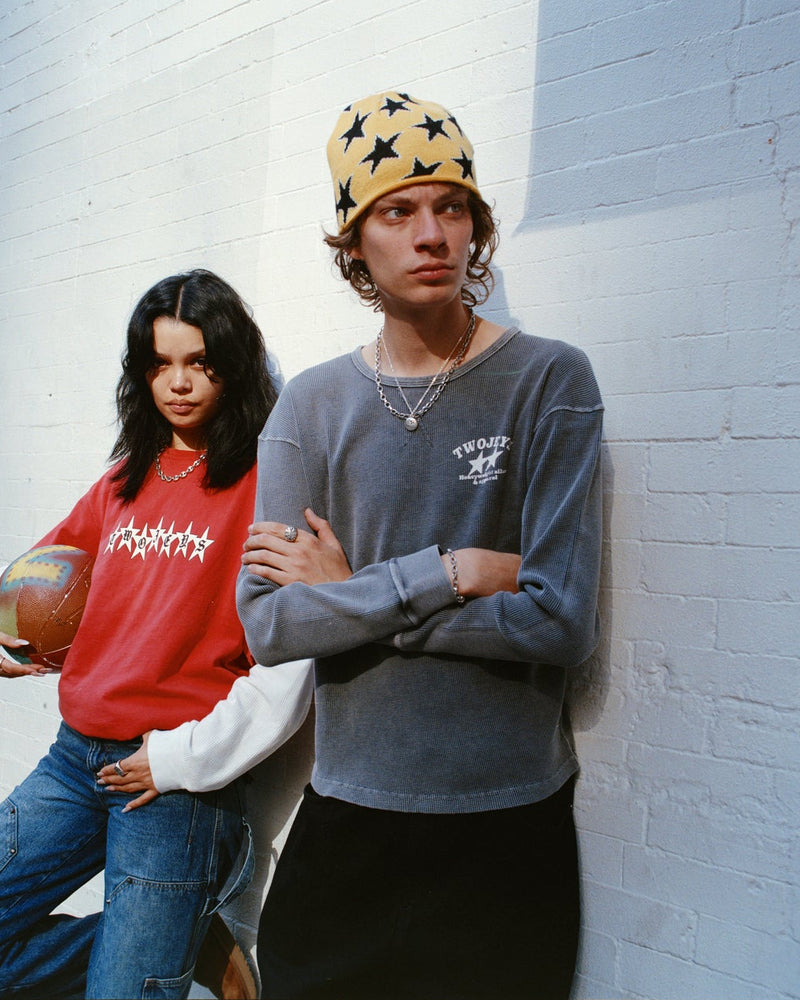 Antracita Basic Waffle Long Sleeve