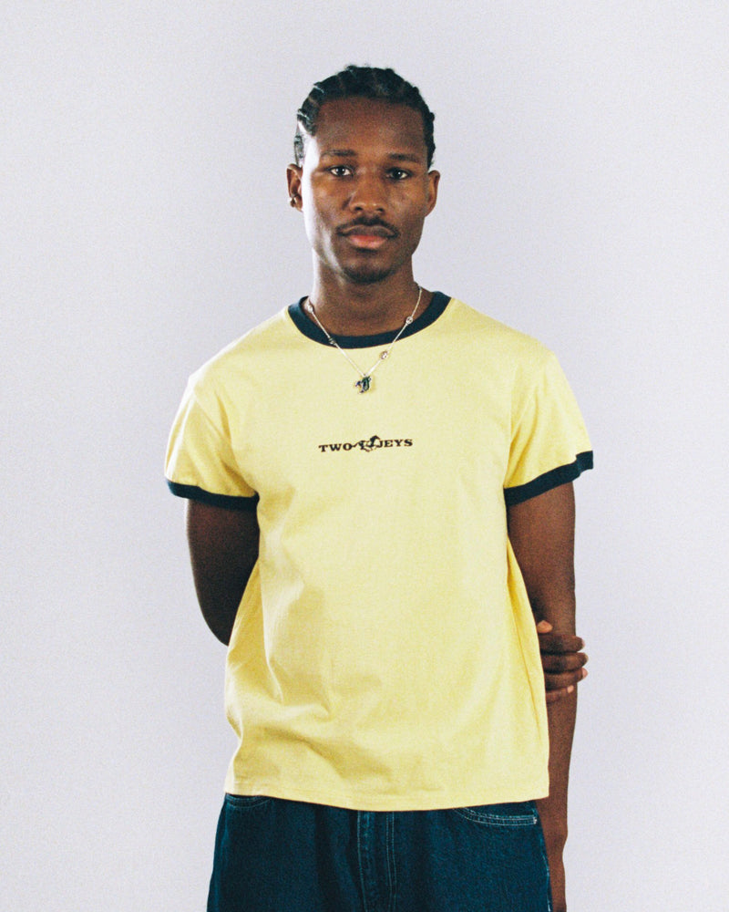 T-shirt Two Tone Jaune