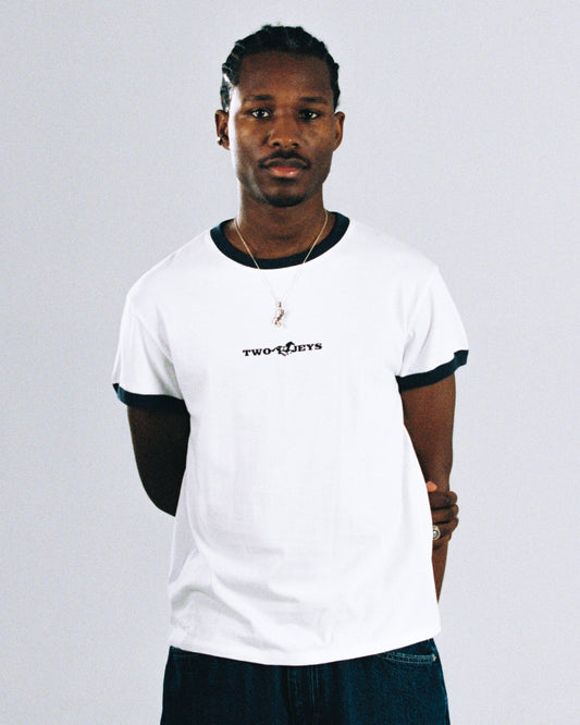 T-shirt Two Tone Blanc