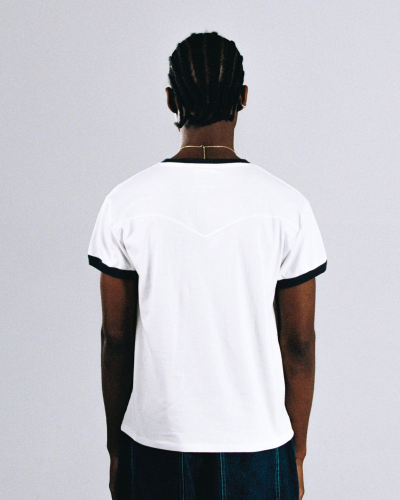 T-shirt Two Tone Blanc