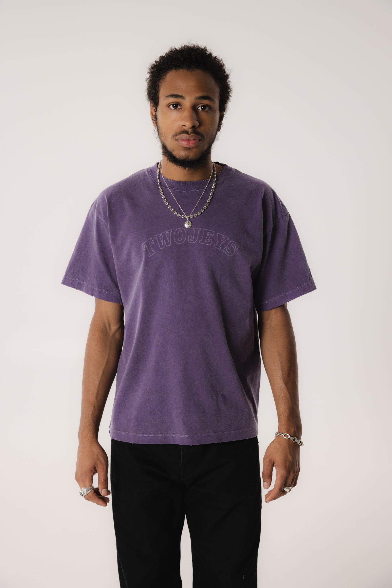 Pigment Dyed Purple Varsity Tee