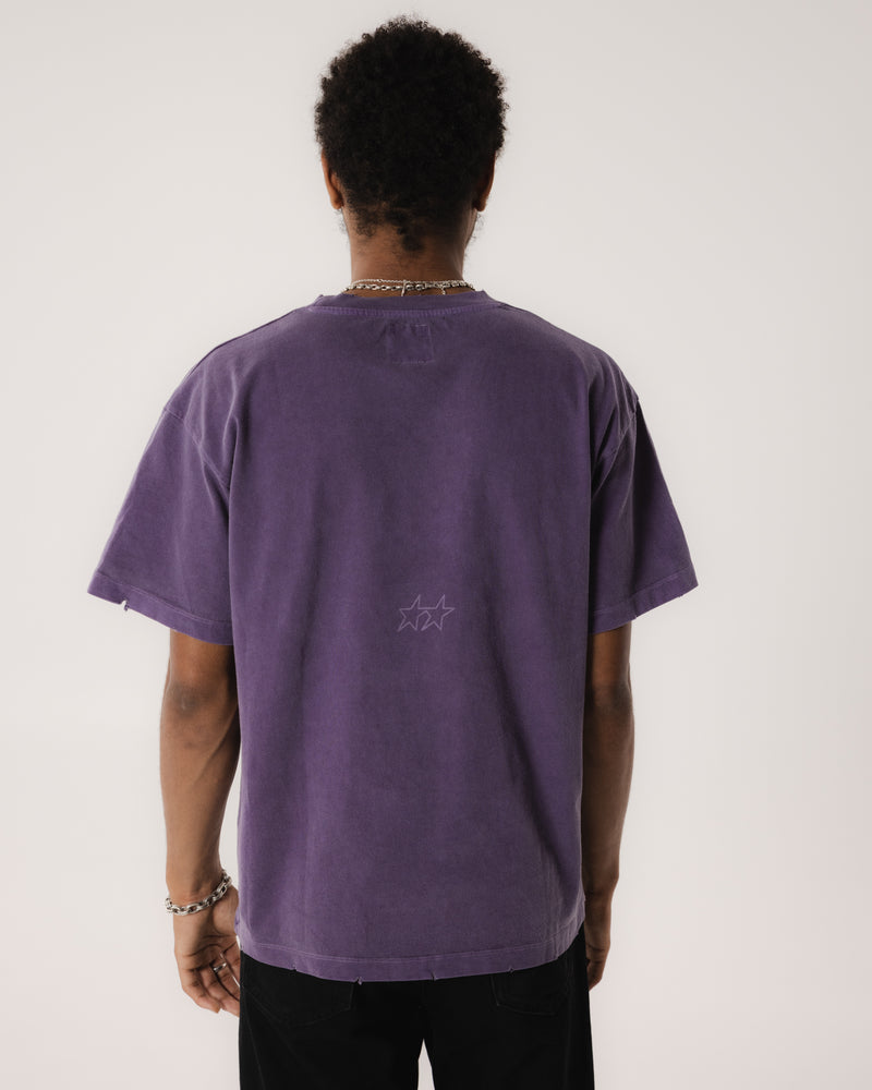 Pigment Dyed Purple Varsity Tee