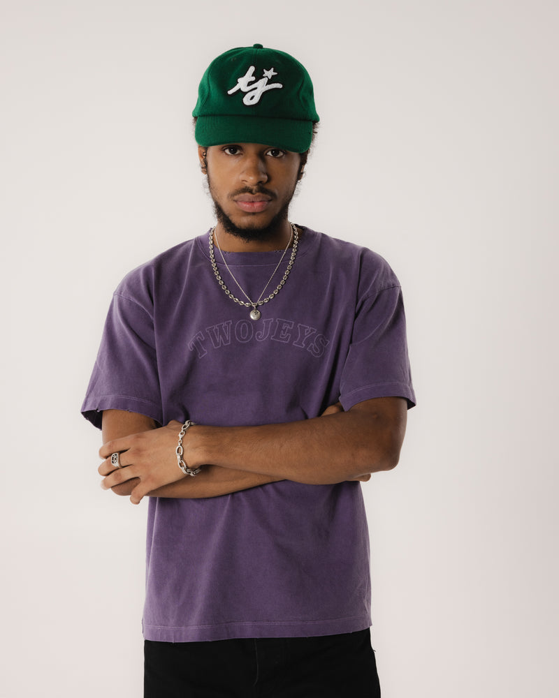TJ Initials Wool Green Cap