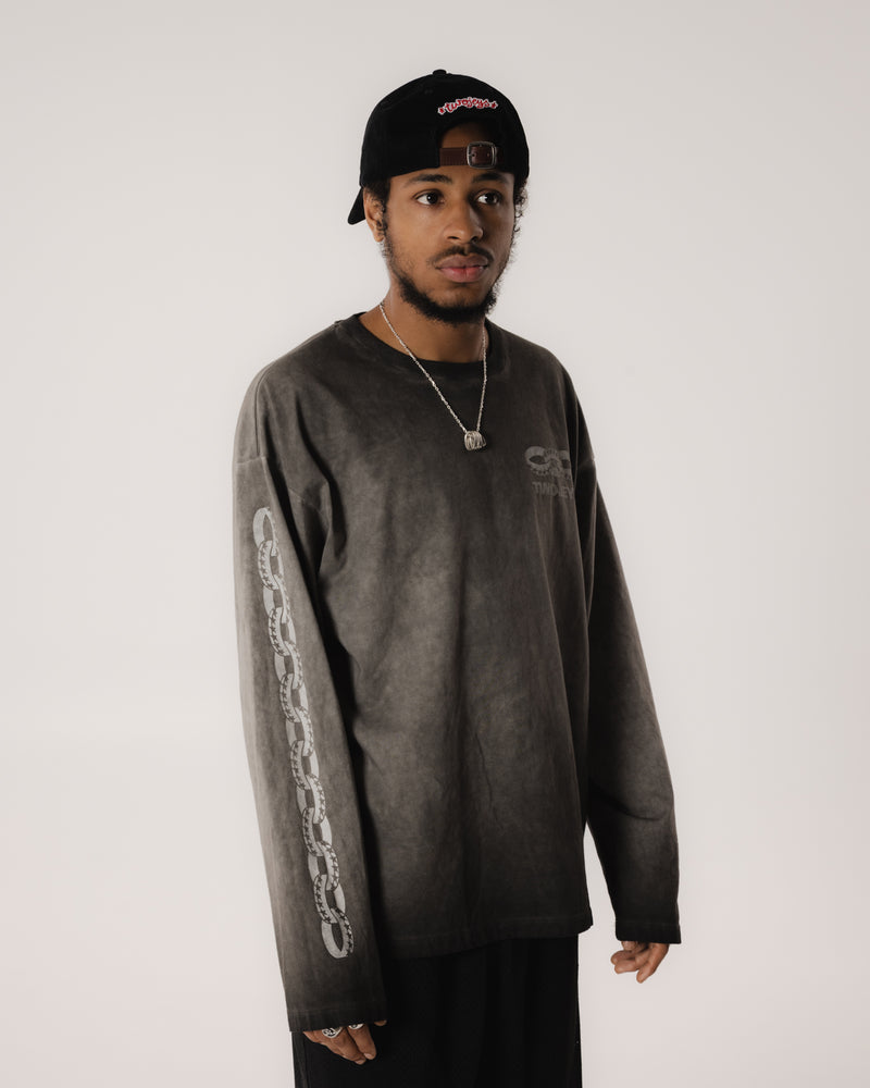 Black Icon Chain Long Sleeve Tee