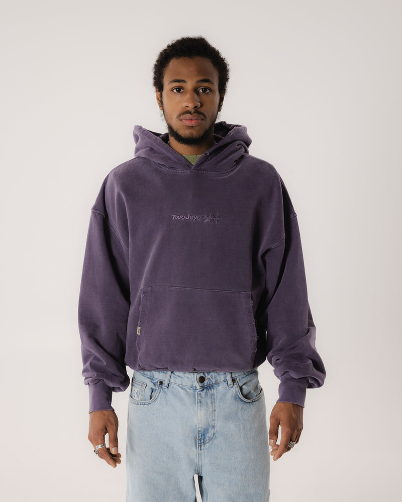 Pigment Dyed Purple Icon Hoodie