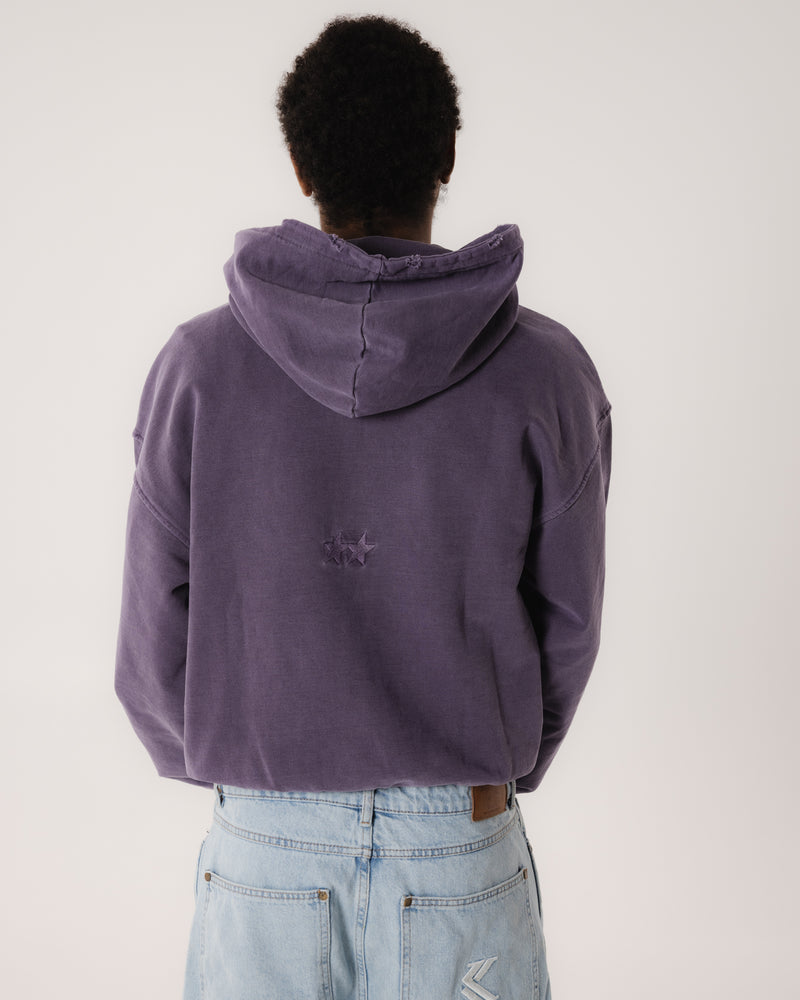 Pigment Dyed Purple Icon Hoodie