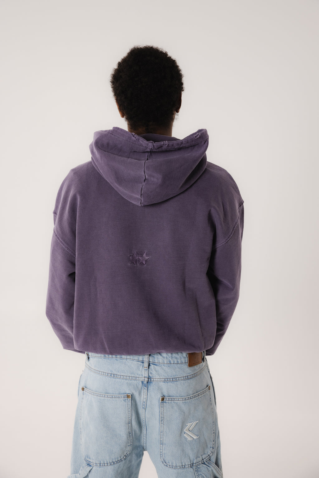 Pigment Dyed Purple Icon Hoodie