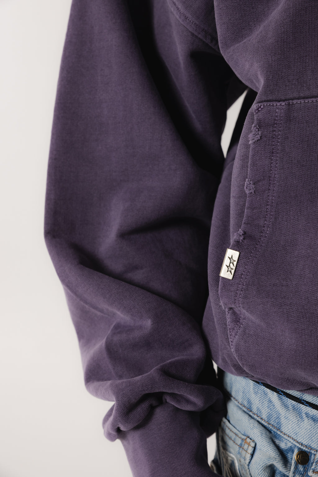 Pigment Dyed Purple Icon Hoodie