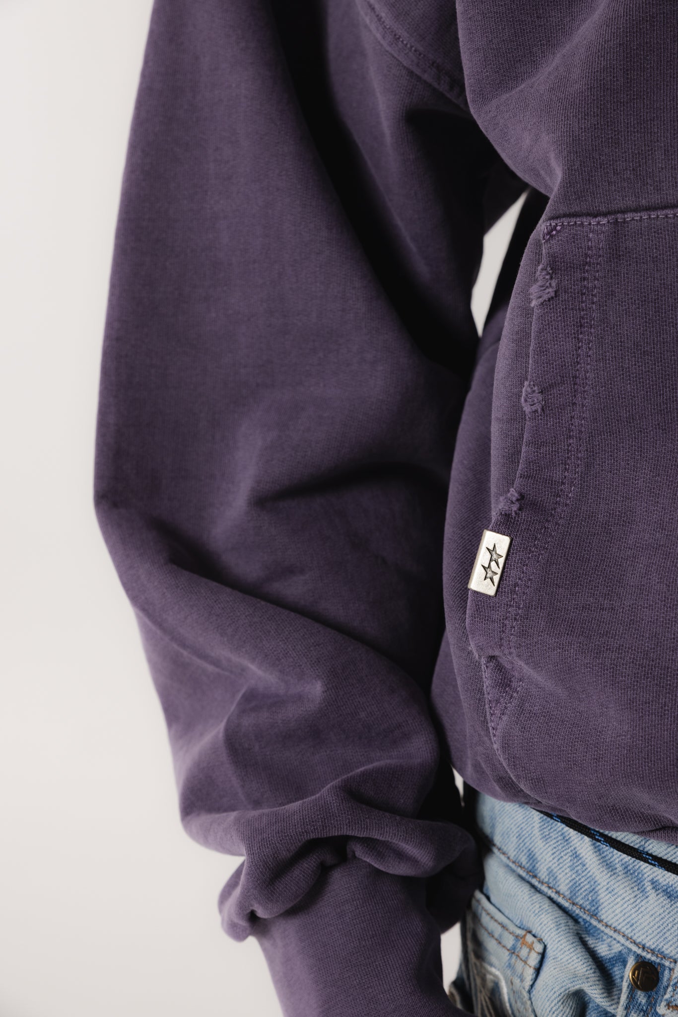 Pigment Dyed Purple Icon Hoodie