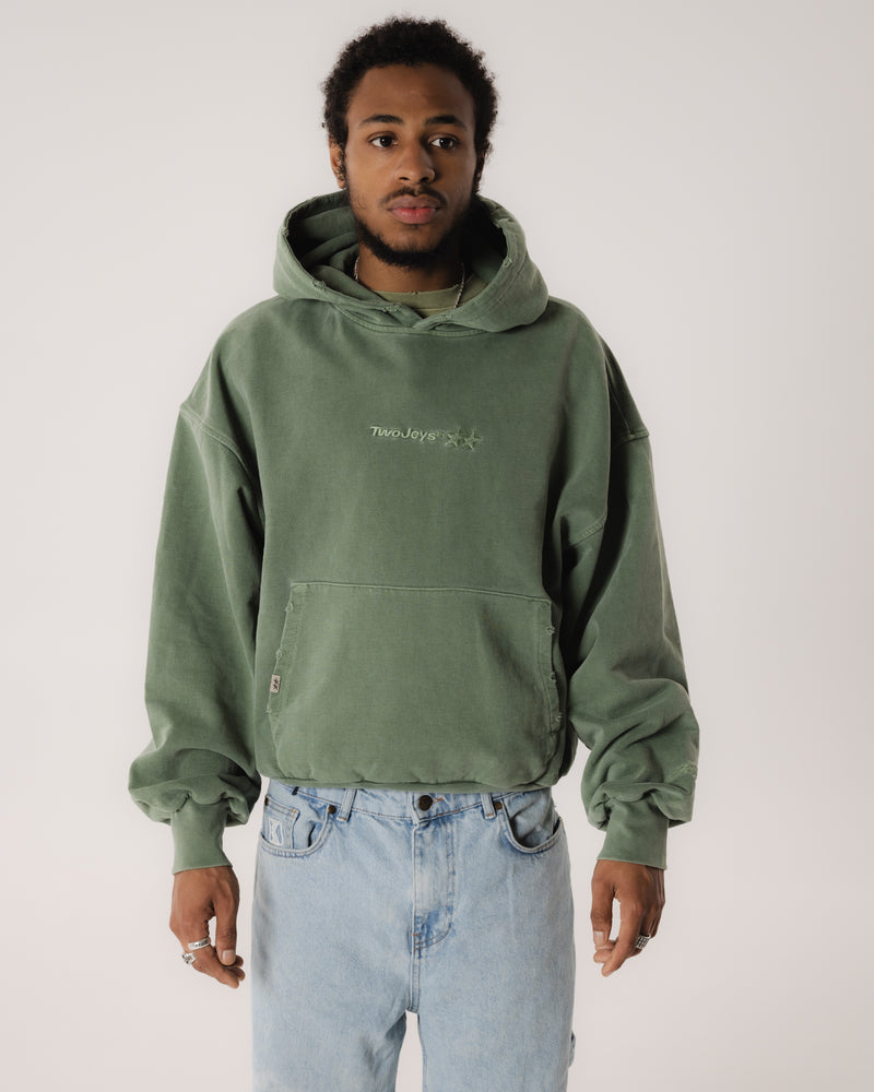 Pigment Dyed Green Icon Hoodie