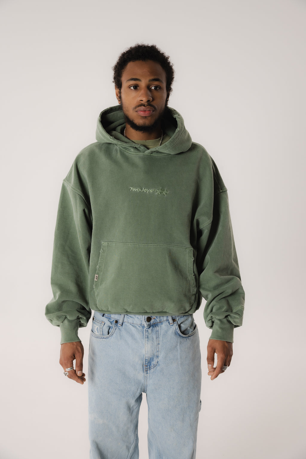Pigment Dyed Green Icon Hoodie