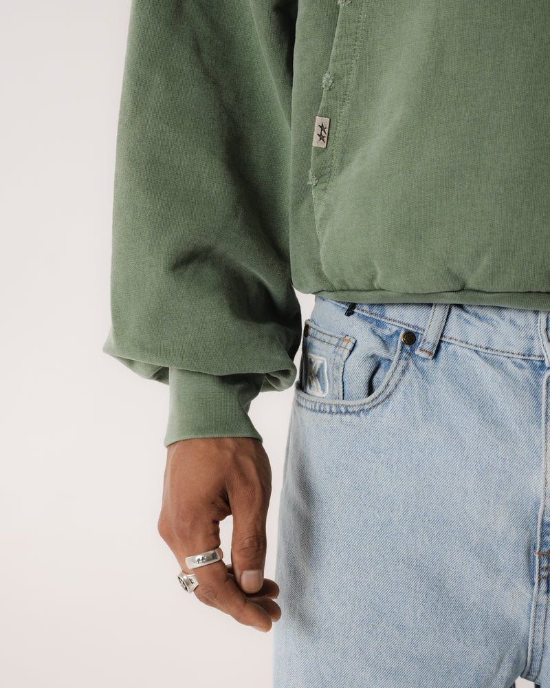 Pigment Dyed Green Icon Hoodie