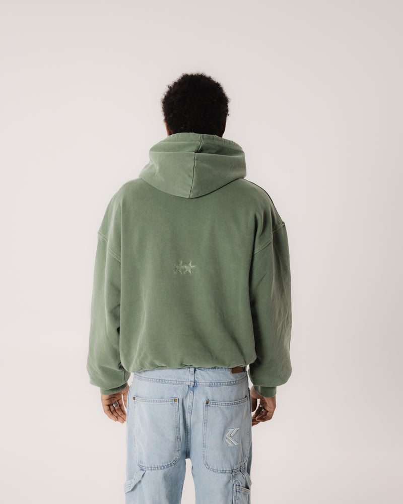 Pigment Dyed Green Icon Hoodie