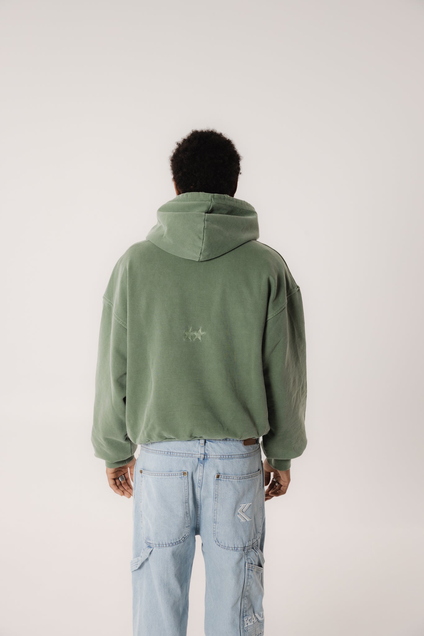 Pigment Dyed Green Icon Hoodie