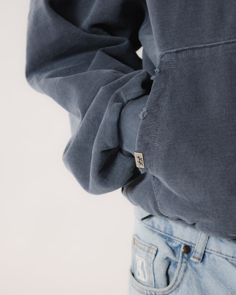 Pigment Dyed Blue Icon Hoodie