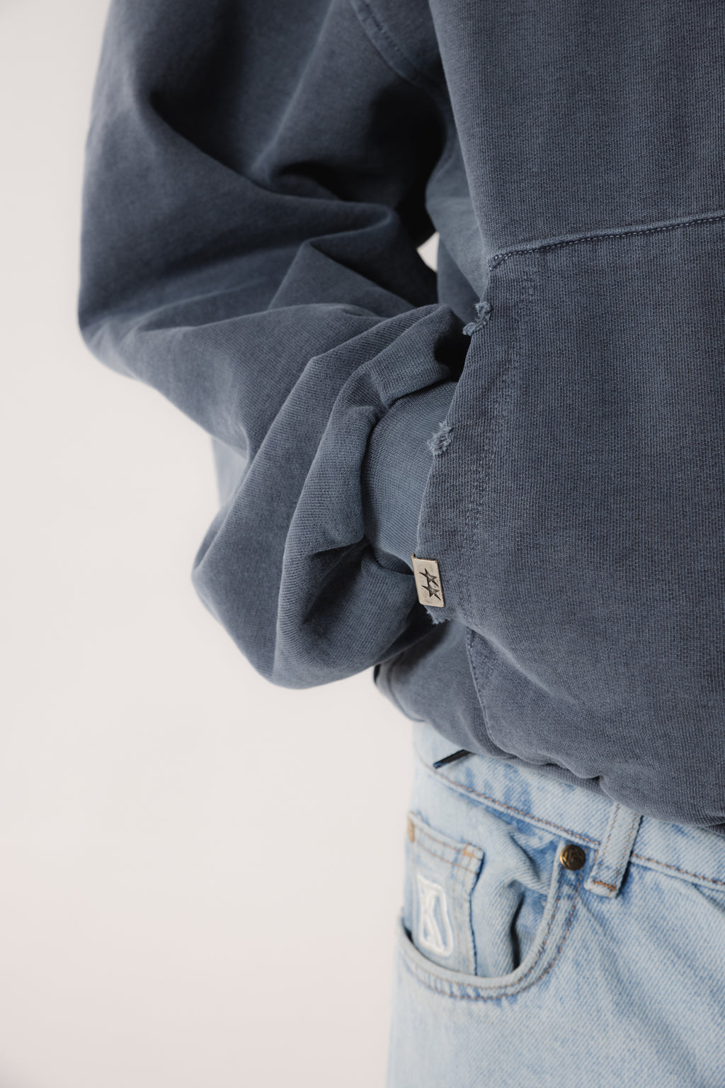 Pigment Dyed Blue Icon Hoodie