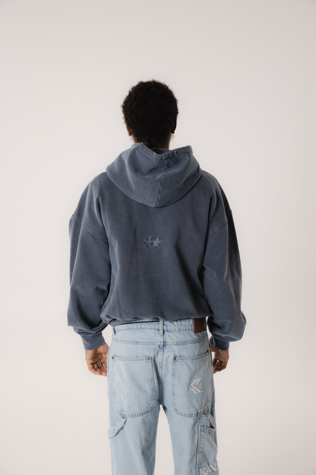 Pigment Dyed Blue Icon Hoodie