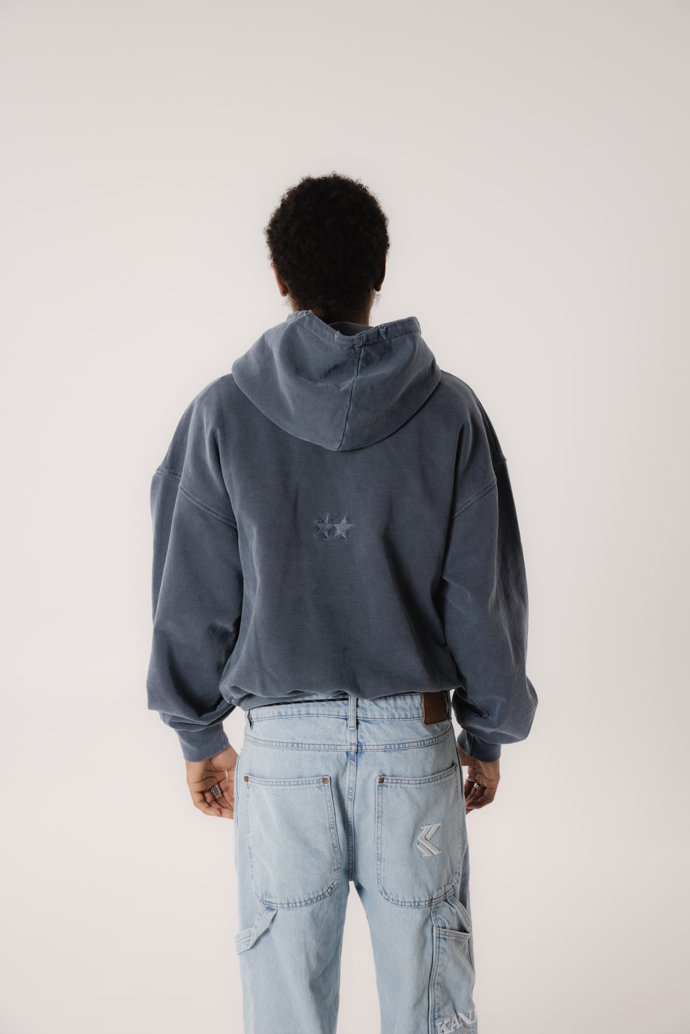 Pigment Dyed Blue Icon Hoodie