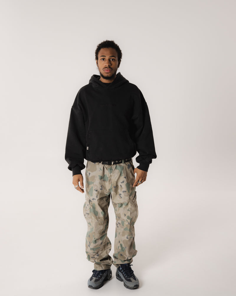 Stone Washed Black Icon Hoodie