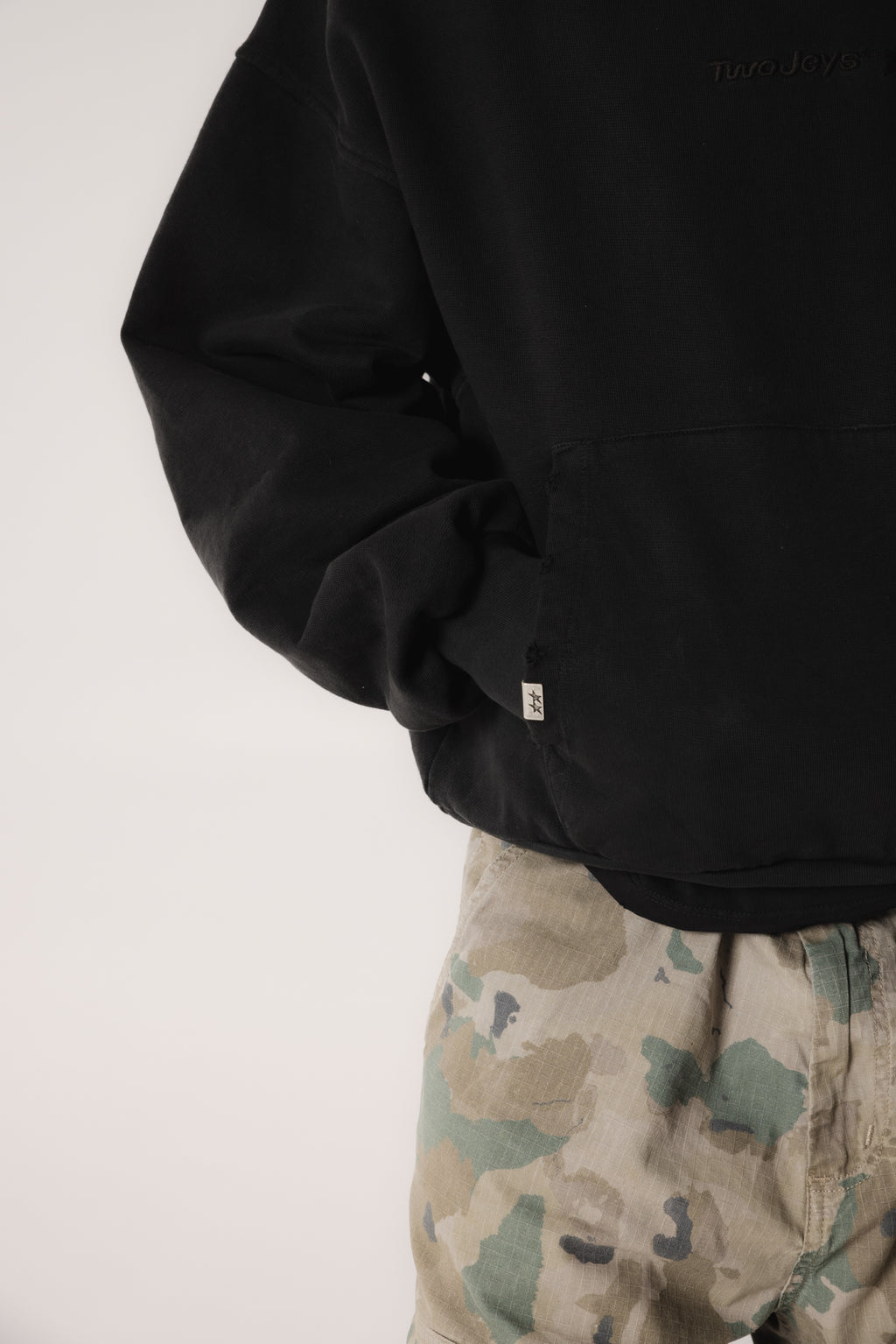 Stone Washed Black Icon Hoodie