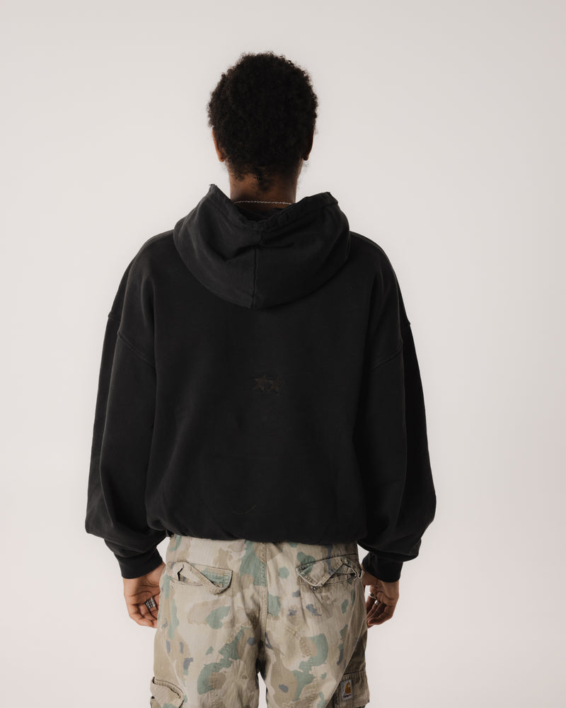 Stone Washed Black Icon Hoodie