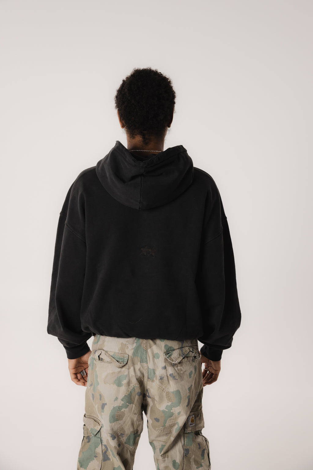 Stone Washed Black Icon Hoodie