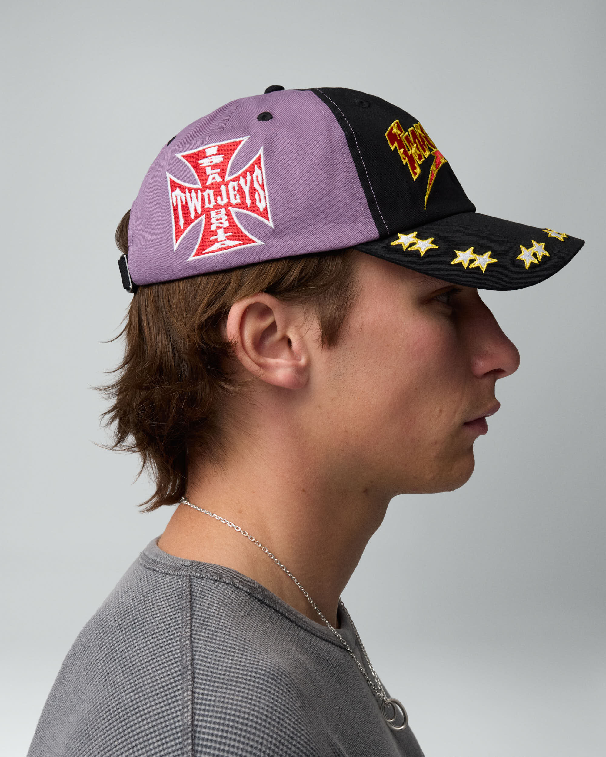 Embroidered Purple Dad Cap 1A
