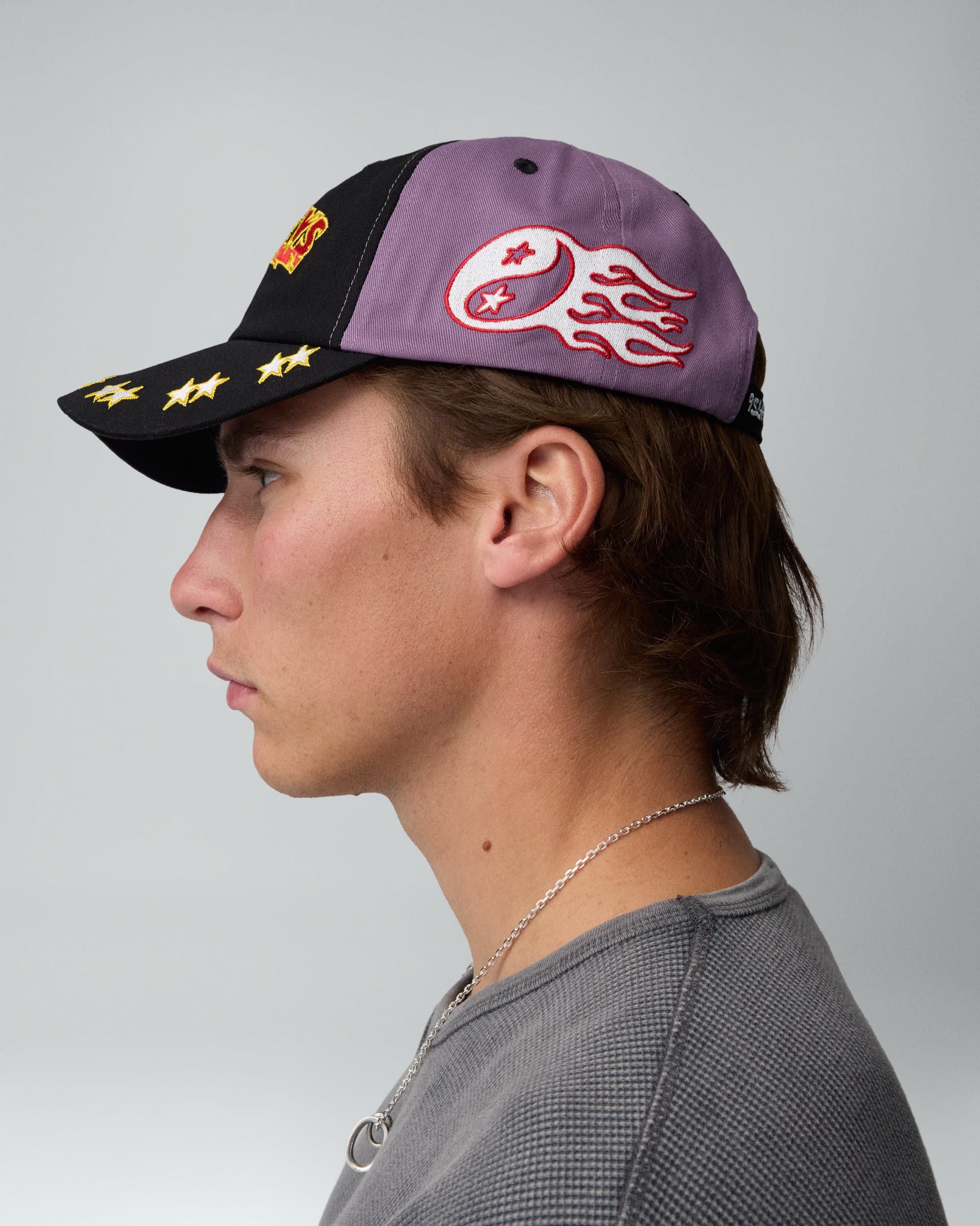 Embroidered Purple Dad Cap 1C
