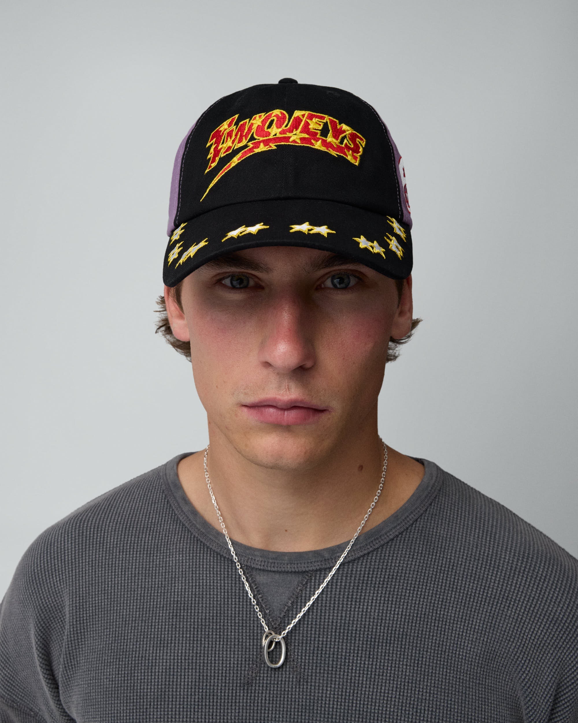 Embroidered Purple Dad Cap P
