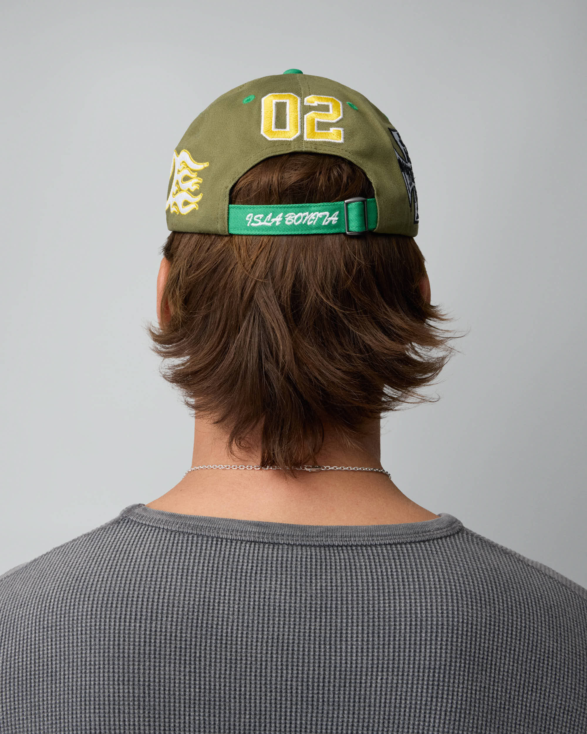 Embroidered Green Dad Cap 1B