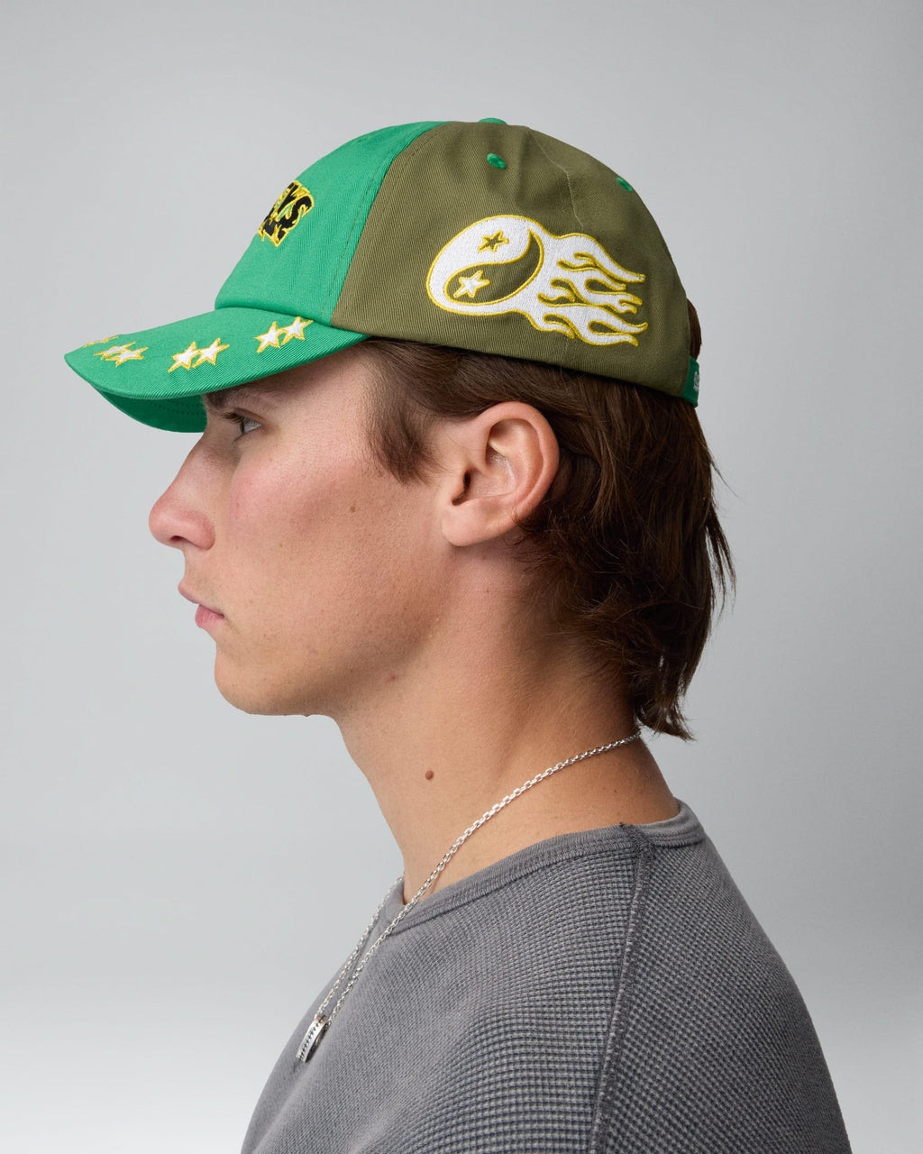 Embroidered Green Dad Cap 1C