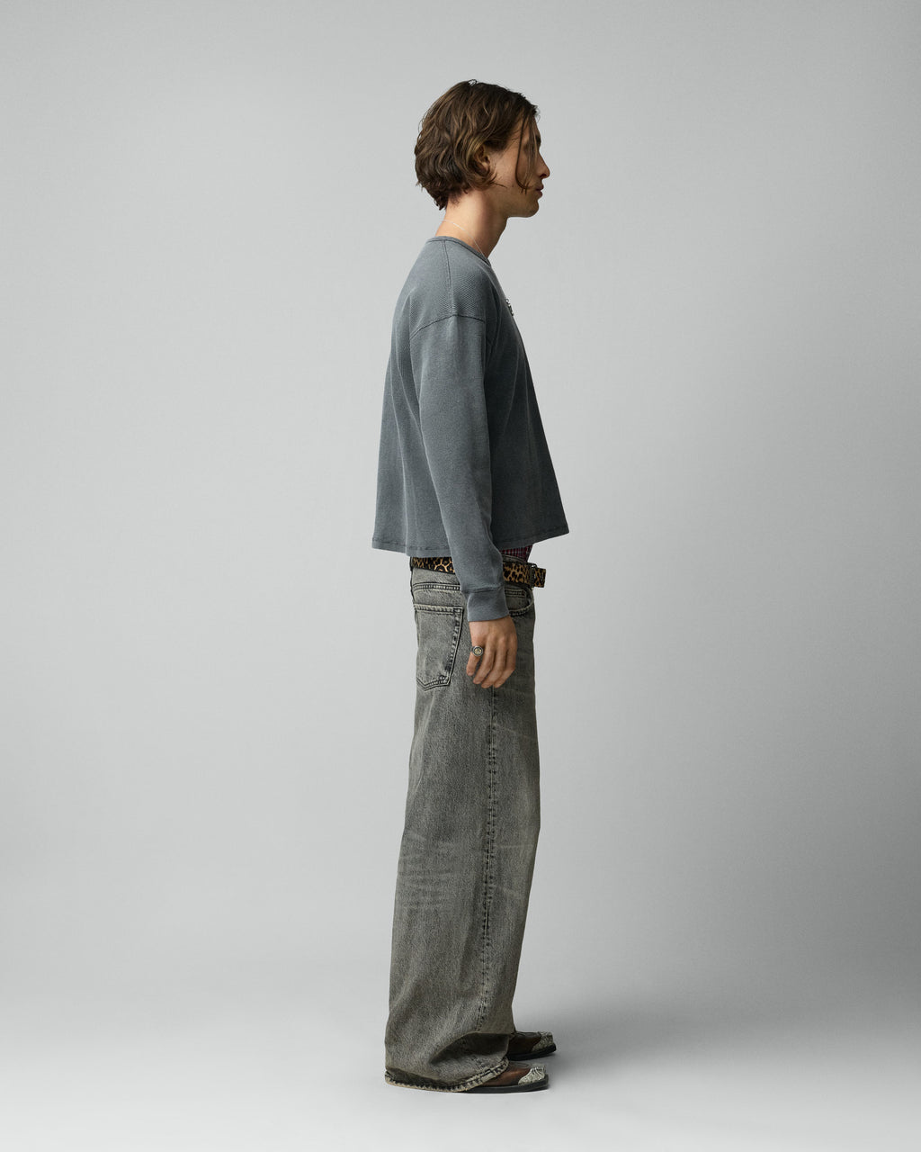 Antracita Basic Waffle Long Sleeve