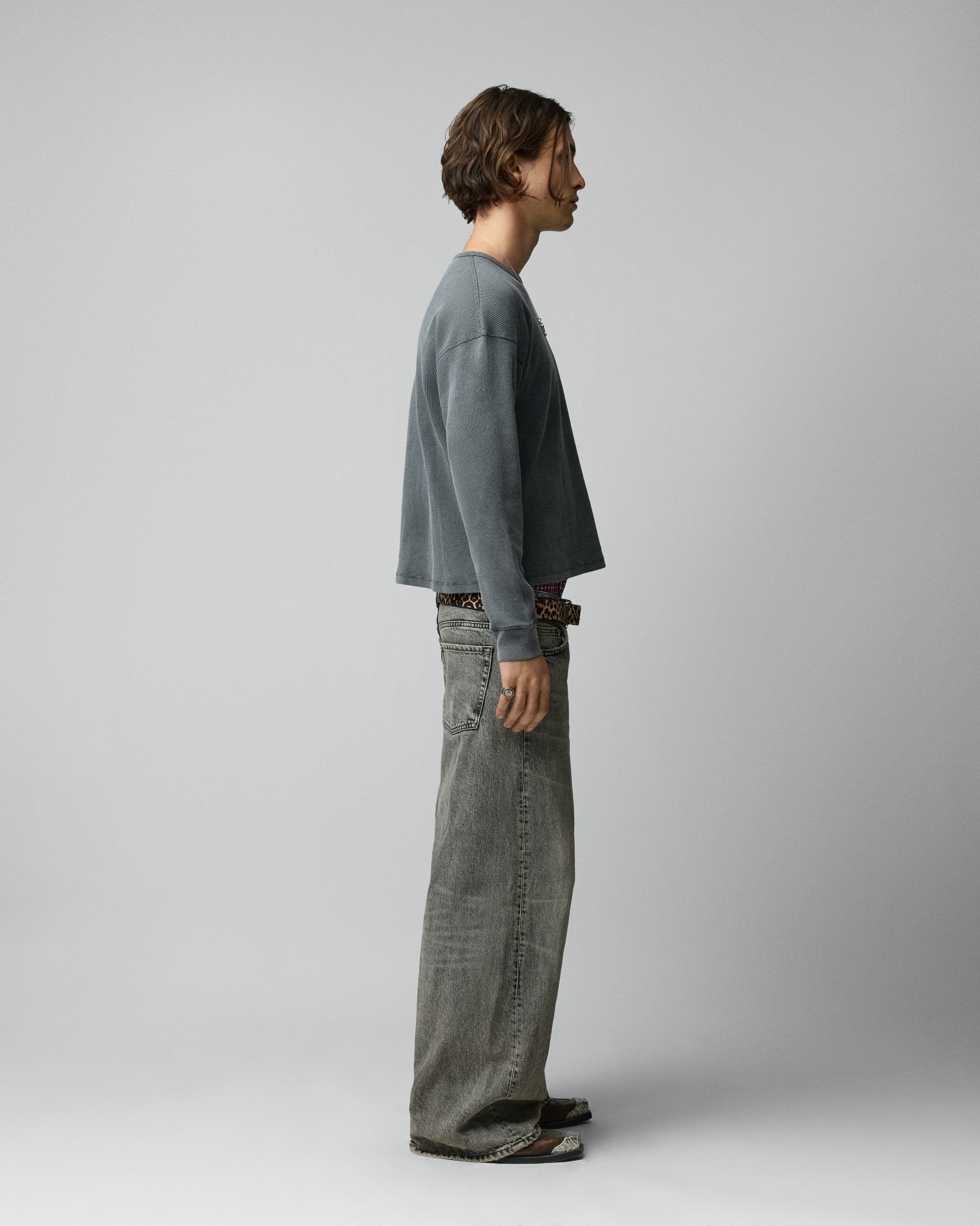 Antracita Basic Waffle Long Sleeve