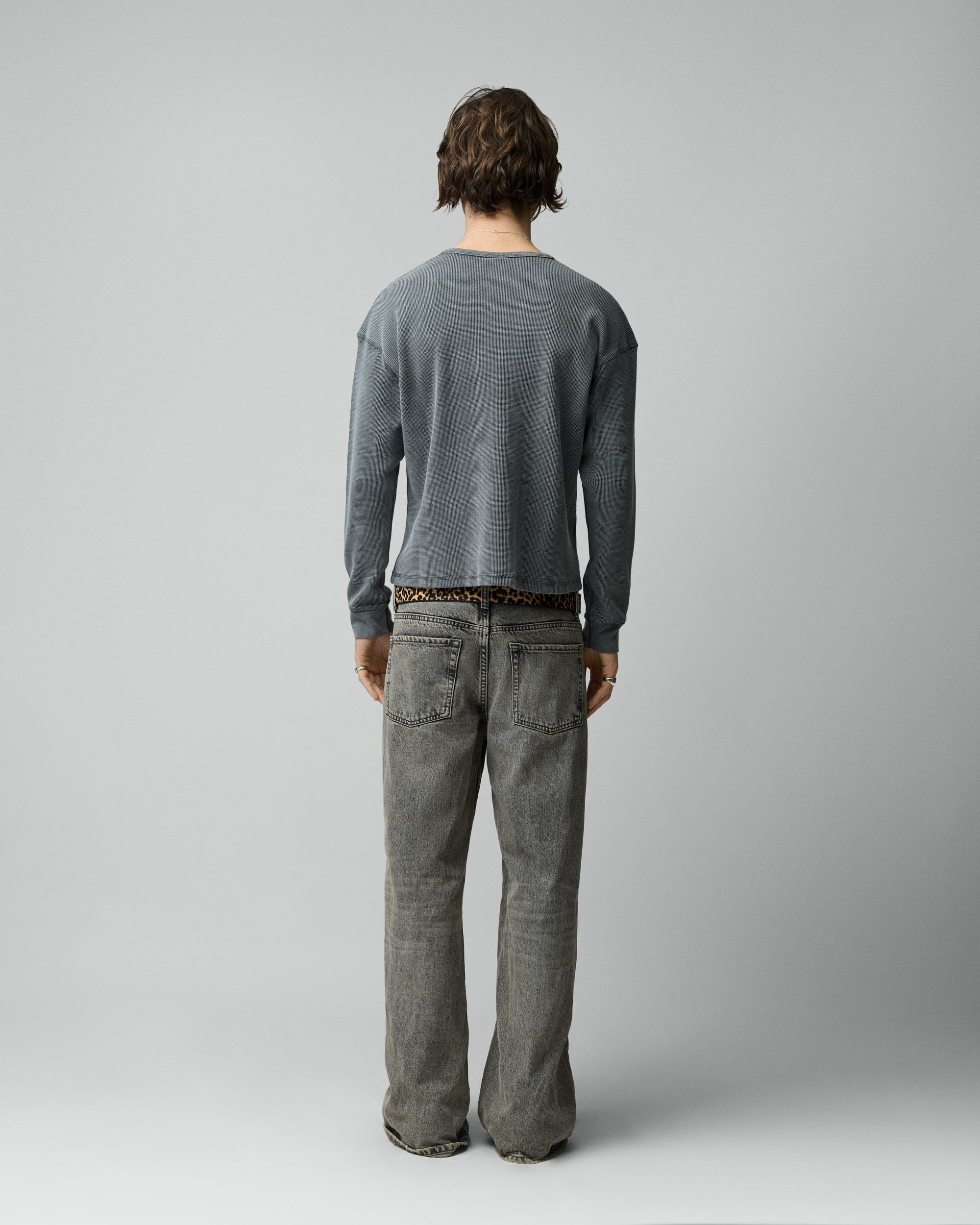 Antracita Basic Waffle Long Sleeve