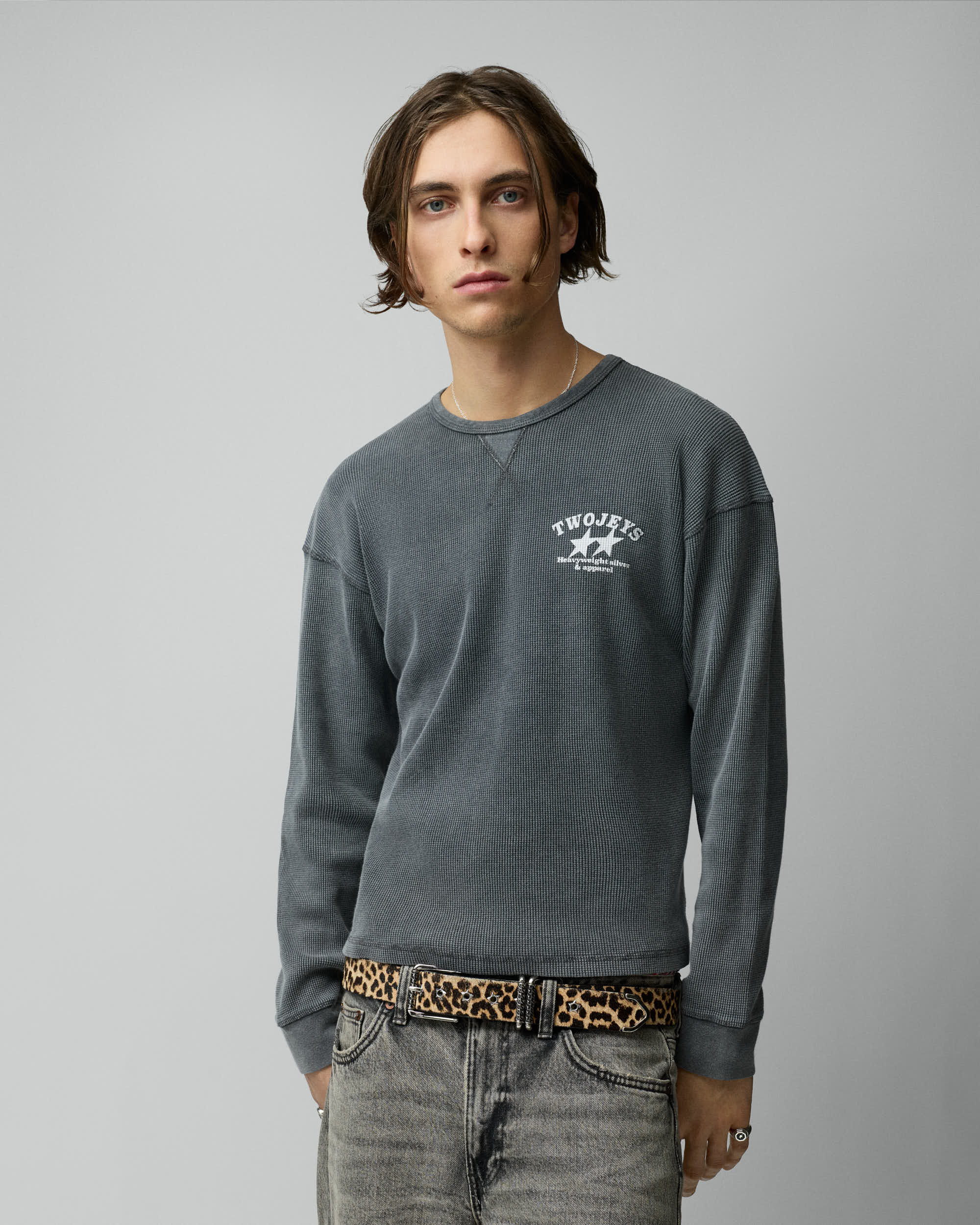 Antracita Basic Waffle Long Sleeve