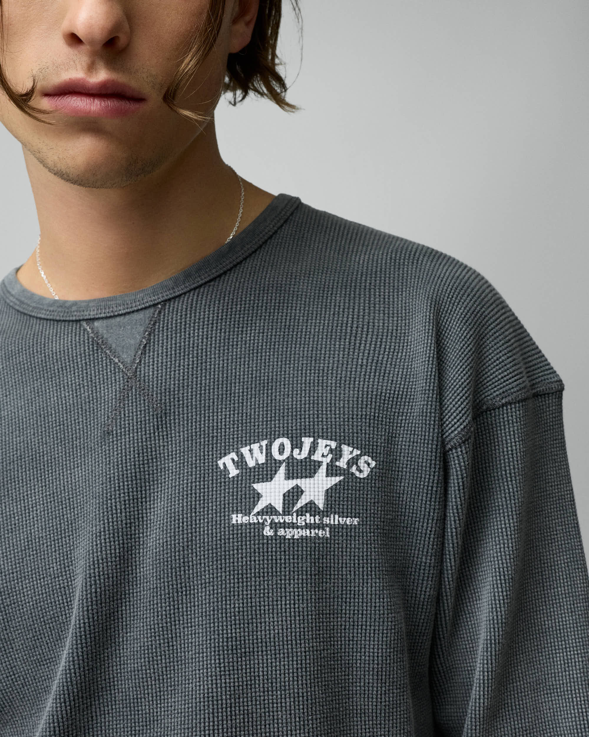 Antracita Basic Waffle Long Sleeve