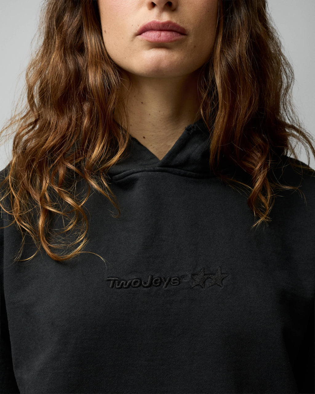 Stone Washed Black Icon Hoodie