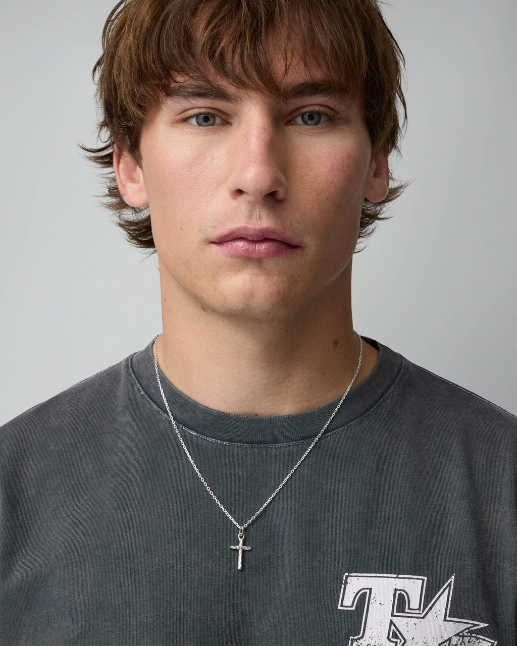 Single Cross Necklace Plated